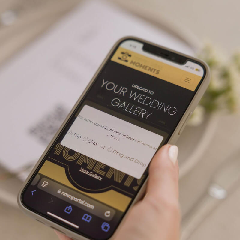 Online Wedding Gallery - Online Wedding QR Code Photo Gallery by Never Miss Moments