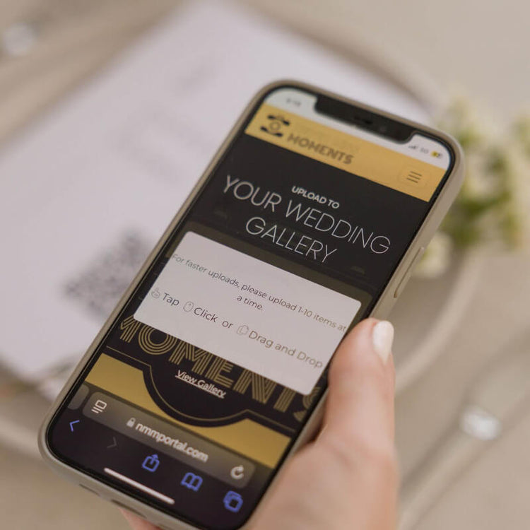 Online Wedding Gallery - Online Wedding QR Code Photo Gallery by Never Miss Moments