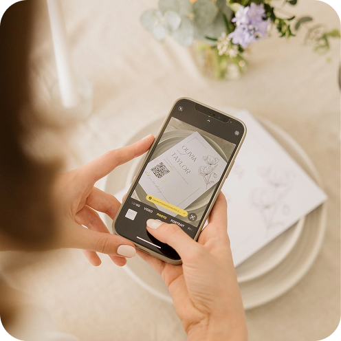 Guests then scan your QR code to access your personal upload screen