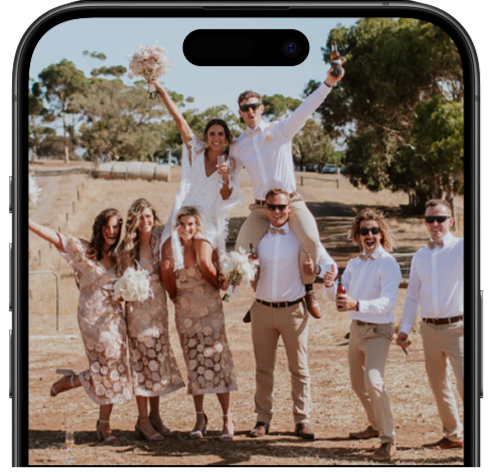 Re-live, cherish and download all your wedding day memories via your portal dashboard