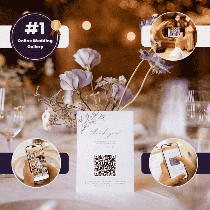 Wedding photo sharing made easy with a QR code