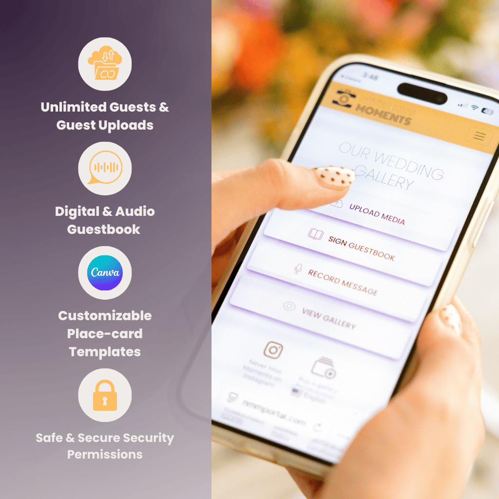 QR code wedding photo sharing with no apps required