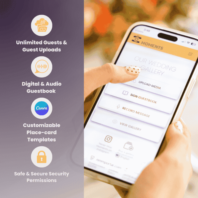 QR code wedding photo sharing with no apps required