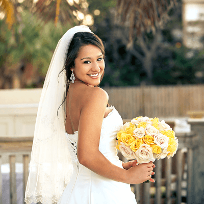 Wedding QR code photo collection system making brides look great